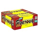 Detour Deluxe Whey Protein Energy Bar,Low Sugar, Chocolate Creamy Peanut Butter, 3 Ounces (Pack of 12)