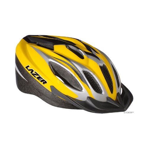 Lazer Compact Helmet: Yellow/Titanium; LG/XL