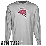NCAA St. John's Red Storm Ash Distressed Logo Vintage Long Sleeve T-shirt