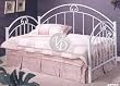 Beige Heavenly Horseshoe Accented Daybed w/Link Spring