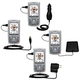 Road Warrior Kit for the Samsung Katalyst includes a Car & Wall Charger AND USB cable AND Battery Extender - Gomadic Brand w/ TipExchange Technology