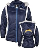 San Diego Chargers Full Zip Velour Cheer Jacket - Touch by Alyssa Milano - Medium