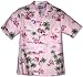 Pink Flamingo Hibiscus Men's Hawaiian Aloha Shirt