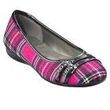 Girls' Cherokee Heather Plaid Ballet Flats - Pink