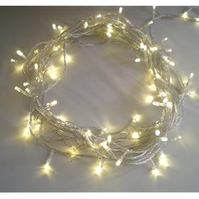 10M 100 LED WATERPROOF FAIRY STRING LIGHTS in WARM WHITE ** 8 CONTROLLABLE FUNCTIONS - IDEAL FOR CHRISTMAS TREE LIGHTS, FESTIVE LIGHTS, ETC **
