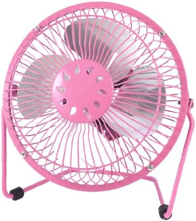 Aluminum Blade PC Copmuter Desk USB Mini Cooling Cool Fan 7 Inch Pink