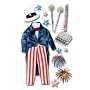 Jolees  Boutique Le Grande Dimensional Stickers, Uncle Sam