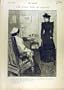 1896 Sketch Lady Applicant Job Gent Blind Man Old Print