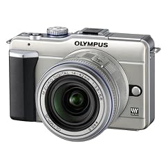 Olympus PEN E-PL1 Systemkamera (13 Megapixel, 6,9 cm (2,7 Zoll) Display, Bildstabilisator) champagner mit 14-42mm Objektiv silber