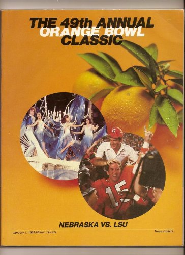 1983 Orange Bowl Game program Nebraska LSU