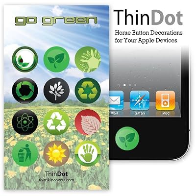 ThinDot Home Button Stickers for iPhone, iPad and iPod Touch "Go Green"
