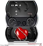 PSPgo Skin and Screen Protector Kit - Barbwire Heart Red fits Sony PSP go