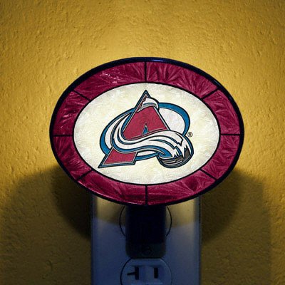 Buy Colorado Avalanche Glass Nightlight by FansEdge