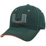 Miami Hurricanes Green Suture Fitted Hat