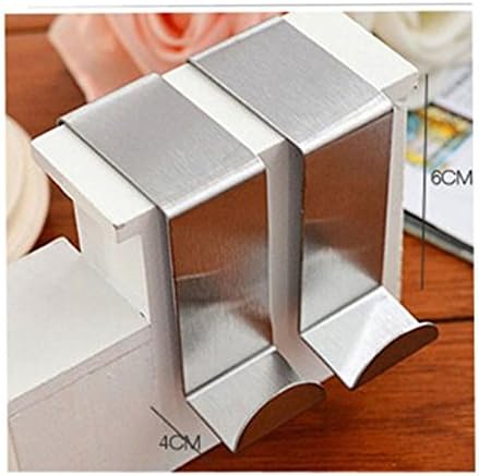 Idetrust Pack of 10 PCS Reversible Over Door Hook Stainless Kitchen Cabinet Clothes Hanger Space Saving Organizer Holder Hooks