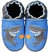 Robeez Infant/Toddler Shark Slip-On,Ocean Blue,0-6 Months (US Infant 1-2 M)