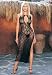  : 2PC Swirl Lace Long Dress Sexy Lingerie Intimate Apparel with Lace Up Front and G-String