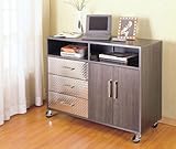 Monster Bedroom Mobile Storage Unit by Powell - Natural Wood (500-554)
