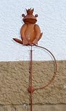 Eigenschaften Haus und Gärtchen  / Mobile Froschkönig aus Metall mit Edelrost 135 cm