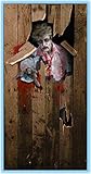 Forum Novelties Photo-Realistic Zombie Door Cover, Multicolor