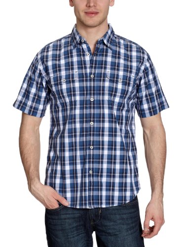 TOM TAILOR Herren Freizeithemd 20170910910/Shane checked shirt, Gr. 58 (XXXL), Blau (6362) Preisvergleich