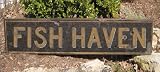 FISH HAVEN, IDAHO - City Rustic Hand Painted Wooden Sign - 7.25 X 36 Inches