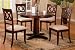 5pc Contemporary Style Round Pedestal Dining Table & Chair Set