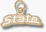 Michigan State Spartans State 1/4 Charm - 14KT Gold Jewelry