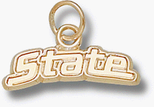 Michigan State Spartans State 1/4 Charm - 14KT Gold Jewelry