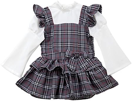 Catherine Cottage Little Girl's Plaid Tiered Layered Dress 10 Gray