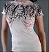 Sinful Women's Clothing - Perched Angels Baby Tee in Smoke Rose Pink
