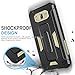 Galaxy J7 (2015) Case, Galaxy J700 Case With TJS Tempered Glass Screen Protector Included, Tough Shockproof Armor Hybrid Rugged Hard Drop Protection Case For Samsung Galaxy J7/J700 (Gold)