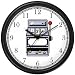 Slots or Silver Slot Machine Gambling or Casino Theme Wall Clock by WatchBuddy Timepieces (Slate Blue Frame)