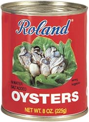Roland Whole Boiled Oysters, 8-Ounce can (Pack of 6)