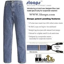 Sloops Jeans Designed to Perfectly Fit Suspender Wearers