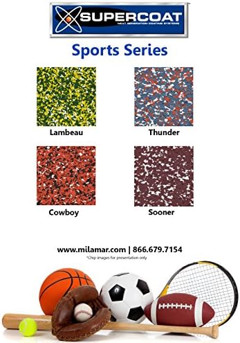 Supercoat Sports Series Red/White Sooner Garage Floor Kit, 2.6 gal Metal Can