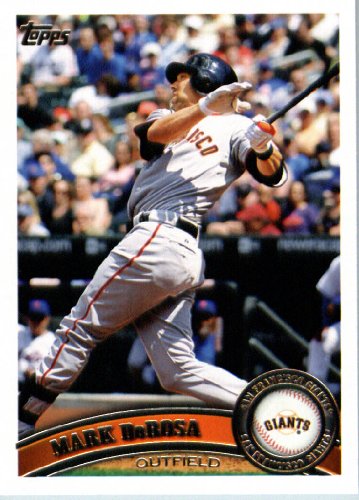 2011 Topps Limited Edition Baseball Card # SFG15 Mark DeRosa San Francisco Giants OF In a protective screwdown display case!