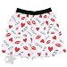 Fun Boxers White XOXO Hearts and Lips Boxer Shorts for Men