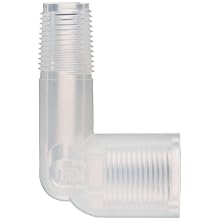 Parker Partek PSE-22-P Pipe Fitting PFA Elbow 1/8" NPT Female X 1/8" NPT Male