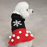 XXS Snowflake Knit Sweater Holiday Dog Dress