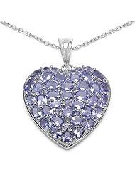6.20 Carat Genuine Tanzanite Sterling Silver Pendant