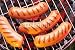 Wallmonkeys Peel and Stick Wall Decals - Sausages in a Grill - Removable Graphic