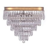 Crystorama 5505-AG-GT-MWP Mirabelle 5 - Light Mini Chandelier in Aged Brass - 55