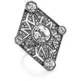 House Of Harlow 1960 Gunmetal Four Point Trian