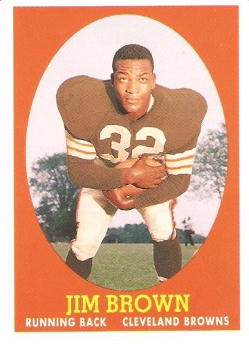 2007 Topps Turn Back The Clock # 22 Jim Brown / Cleveland Browns / NFL Football Card - Mint Condition - In Protective Display Case