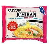 Sapporo Ichiban Ramen, Shrimp, 3.5-Ounce Packages (Pack of 24)