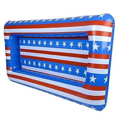 Red White Blue Inflatable Salad Bar Buffet Patriotic Beer Drink Cooler 54" X 24"