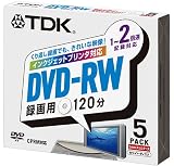 TDK DVD-RWϿ���� 1~2��®�б��ۥ磻�ȥץ�󥿥֥� 5mm������������5��ѥå� [DVD-RW120PWX5K]