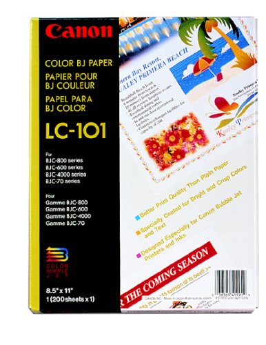 Office Product: Canon Office Products Lc 101 Letter Paper 200 Sheets For Color Bubblejets