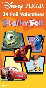 Disney Pixar Flashy Foil Valentine Cards
